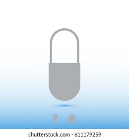 capsule icon, vector best flat icon  EPS