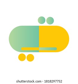 ilustración de diseño vectorial de icono de cápsula