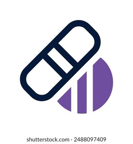 capsule icon. vector dual tone icon for your website, mobile, presentation, and logo design.