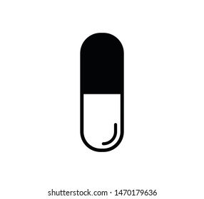 Capsule icon vector flat illustration