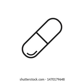 Capsule icon vector flat illustration