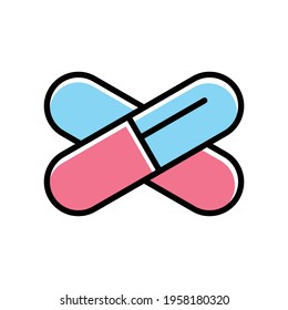 capsule icon vector graphic for any business especially for health care and medical