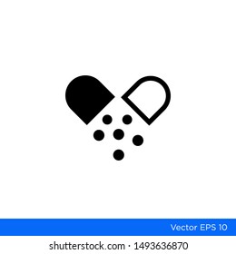 Capsule Icon Vector Healthy Medical Hospitality