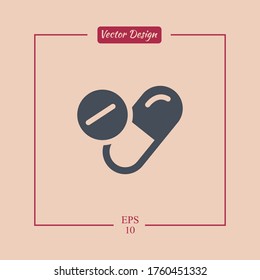 capsule Icon. Vector illustration EPS 10.