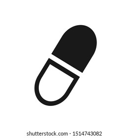 Capsule Icon Vector Illustration. Flat Capsule Icon