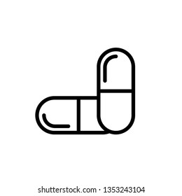 Capsule Icon Vector Illustration Logo Template