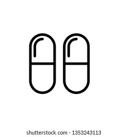Capsule Icon Vector Illustration Logo Template