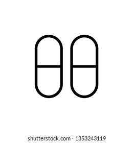 Capsule Icon Vector Illustration Logo Template