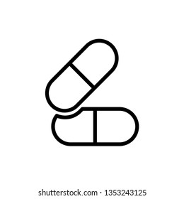 Capsule Icon Vector Illustration Logo Template