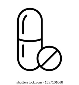 Capsule Icon Vector Illustration Logo Template