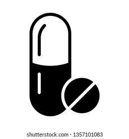 Capsule Icon Vector Illustration Logo Template