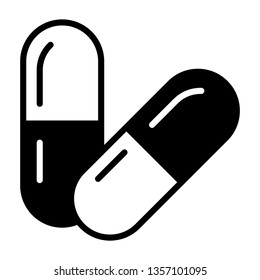 Capsule Icon Vector Illustration Logo Template