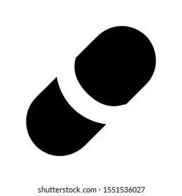 Capsule icon vector illustration logo for many purpose. Isolated on white background.