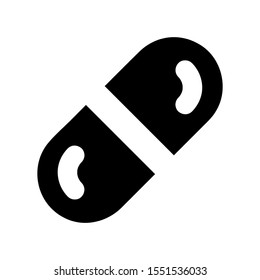 Capsule icon vector illustration logo for many purpose. Isolated on white background.