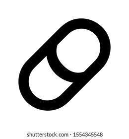 Capsule icon vector illustration logo for many purpose. Isolated on white background.