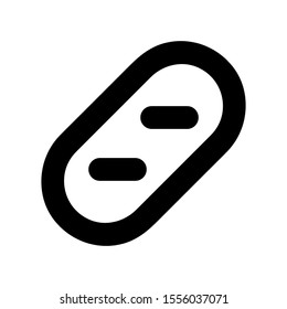 Capsule icon vector illustration logo for many purpose. Isolated on white background.