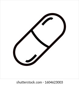 capsule icon vector illustration logo template for many purpose. Isolated on white background.