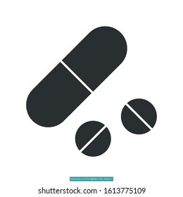 capsule icon vector illustration logo template for many purpose. Isolated on white background.