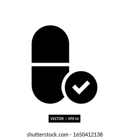 Kapselsymbol Vektorillustration, Illustrationslogo Vorlage für viele Zwecke. Einzeln auf weißem Hintergrund.