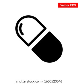 Icono de cápsula Ilustración del logotipo de ilustración vectorial para muchos fines. Aislado sobre fondo blanco.