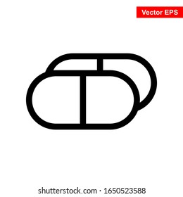 Icono de cápsula Ilustración del logotipo de ilustración vectorial para muchos fines. Aislado sobre fondo blanco.