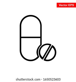 Icono de cápsula Ilustración del logotipo de ilustración vectorial para muchos fines. Aislado sobre fondo blanco.