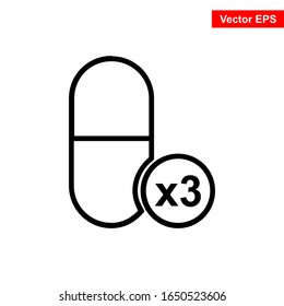 capsule icon vector illustration logo template for many purpose. Isolated on white background.