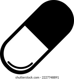 Capsule icon vector illustration logo template for many purpose. Isolated on white background..eps
