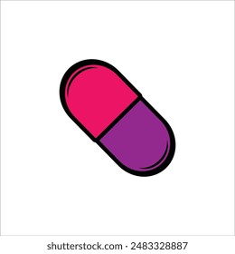 Capsule icon vector illustration logo design