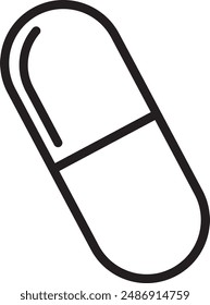 Plantilla del logotipo de la Ilustración vectorial del icono de la cápsula para muchos propósitos. Aislado sobre fondo blanco.