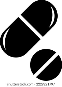 capsule icon vector illustration on white background..eps
