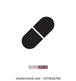 capsule icon vector illustration template logo design