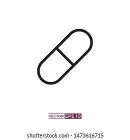 capsule icon vector illustration template logo design
