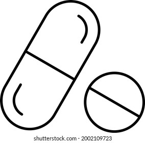 Capsule icon vector image. Can also be used for web apps, mobile apps and print media.