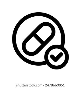 Kapselsymbol. Vektorgrafik Line-Symbol für Ihre Website, Ihr Handy, Ihre Präsentation und Ihr Logo-Design.