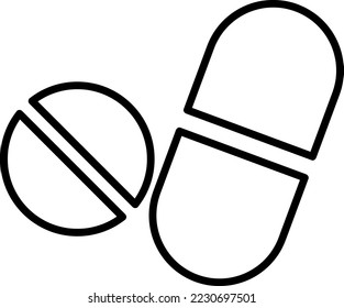 capsule icon vector logo template, medicine icon on white background.