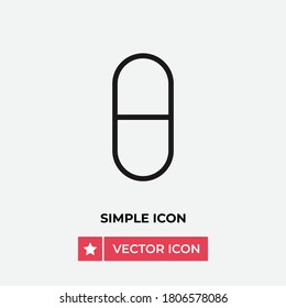 Capsule icon vector. Medical Pill sign