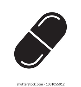 Capsule icon vector. Medical Pill sign. eps 10