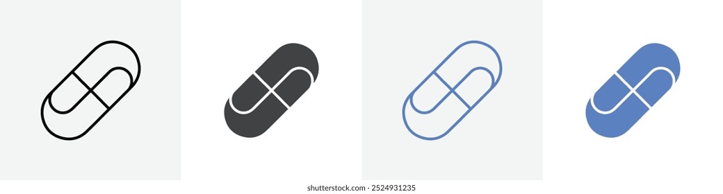 capsule icon vector set use for web