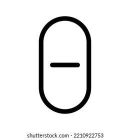 Design-Illustration des Kapselsymboles Vectorsymbol