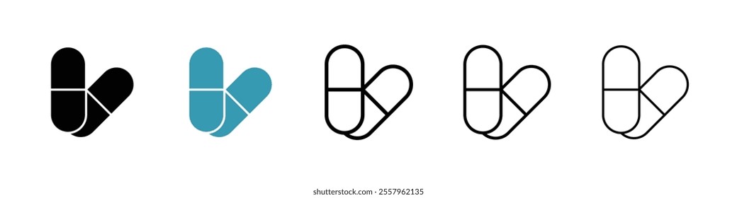 Capsule icons pack in black and blue.