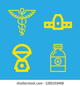 capsule icons set with medicine and space capsule vector set