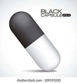 Capsule illustration isolated on white background, vector illustration