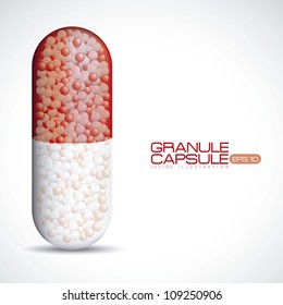 Capsule illustration isolated on white background, vector illustration