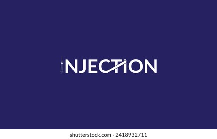 Capsule injection vector logo template.