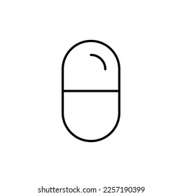 Kapselisolierte Linie Symbol. Vektorzeichen für Anwendungen, Bücher, Banner, Werbung, Orte, Geschäfte, Läden