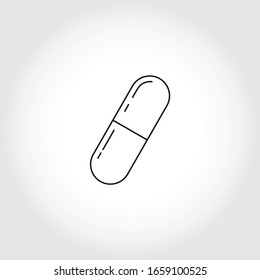 Kapselsymbol für einzelne Vektorillustrationen