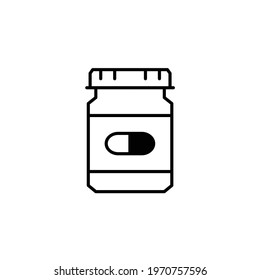 Capsule jar icon, eps 10