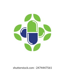 Kapsel Leaf Nature modernes einfaches Logo, Logo für Ihr Unternehmen