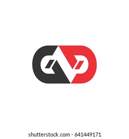 Capsule with letter dNp logo design vector